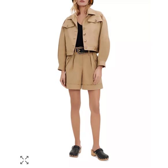 MAJE Bakino Cropped Jacket & Short Set - Picture 2 of 4